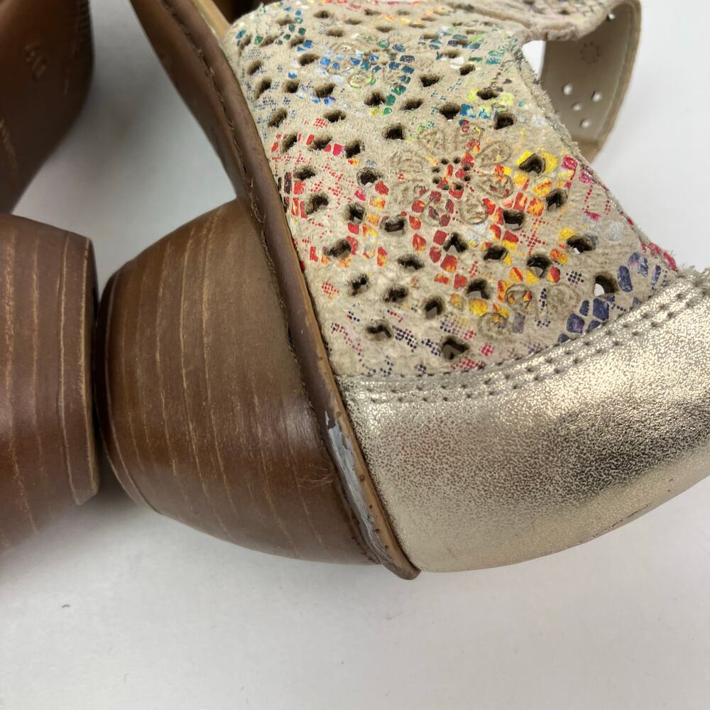 Rieker Sz 40/8.5-9 Miriam Artsy Colorful Laser Cut Soft Leather Mary Jane Shoes - Picture 11 of 16